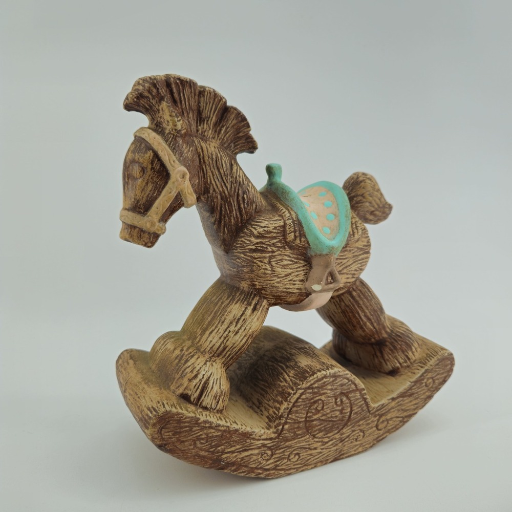 Vintage Rocking Horse Nowells‎ Ceramic MCM Bright Color #235 Hard to find Cute